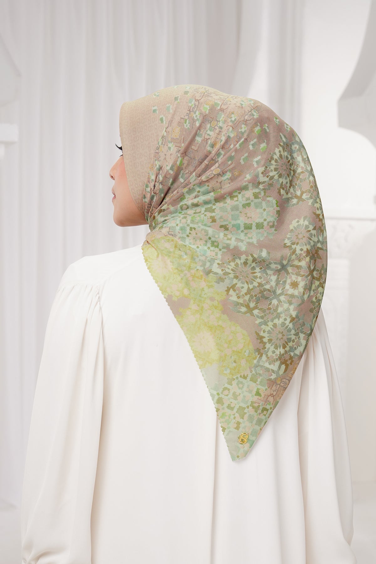 Moroccan Voile Square - Apricot