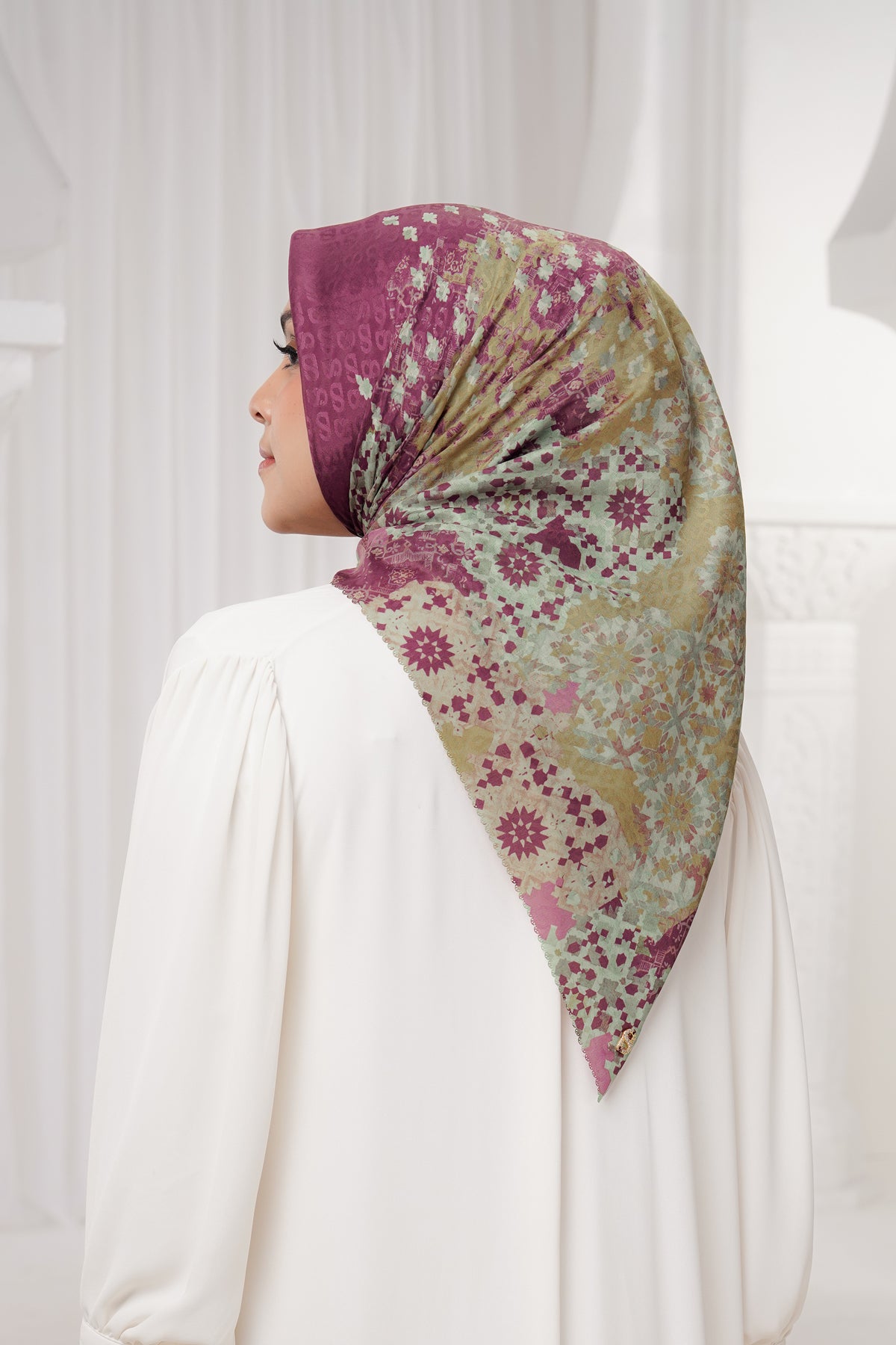 Moroccan Jacquard Voile - Grape