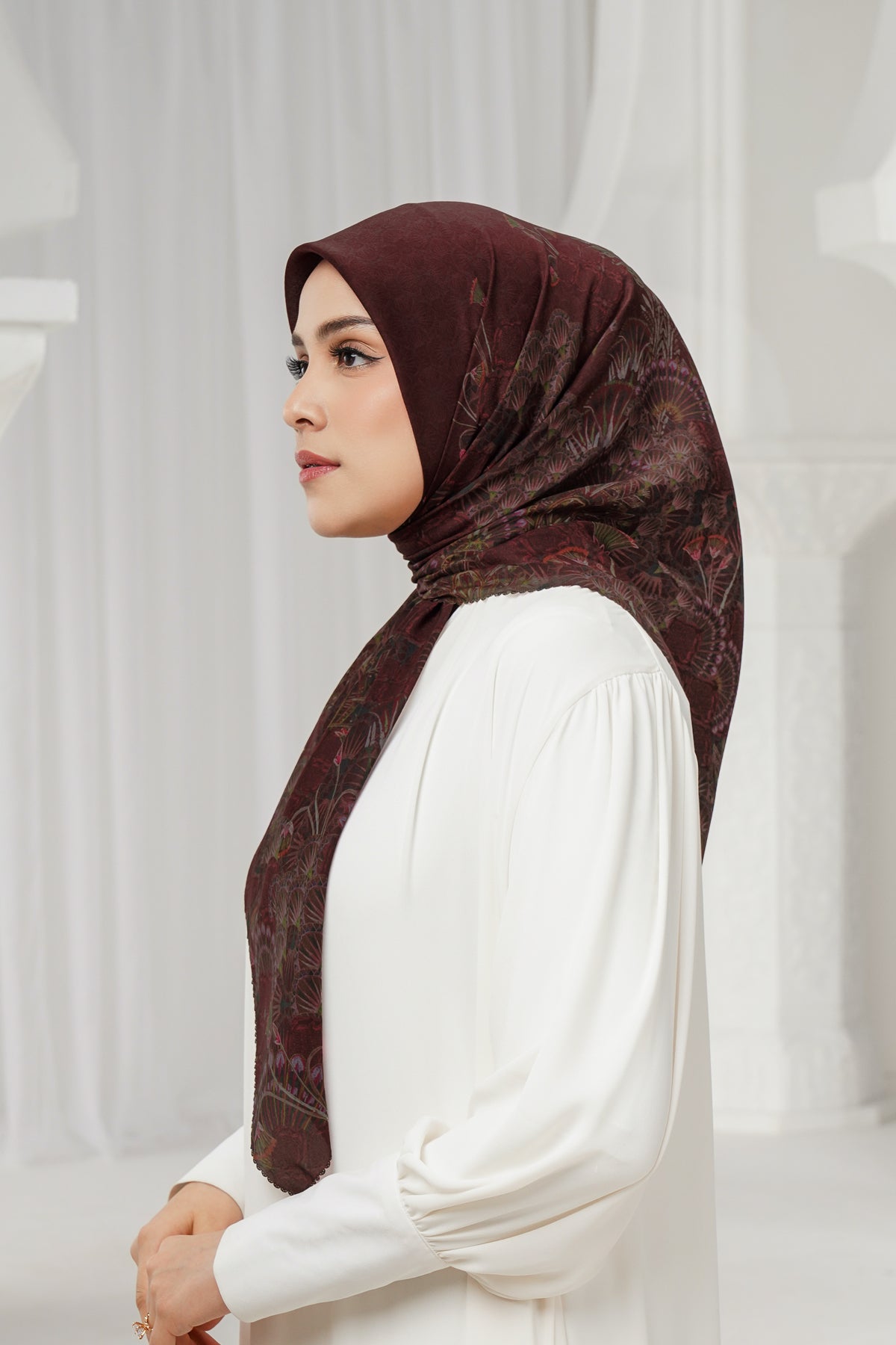 Egypt Voile Square - Carmine