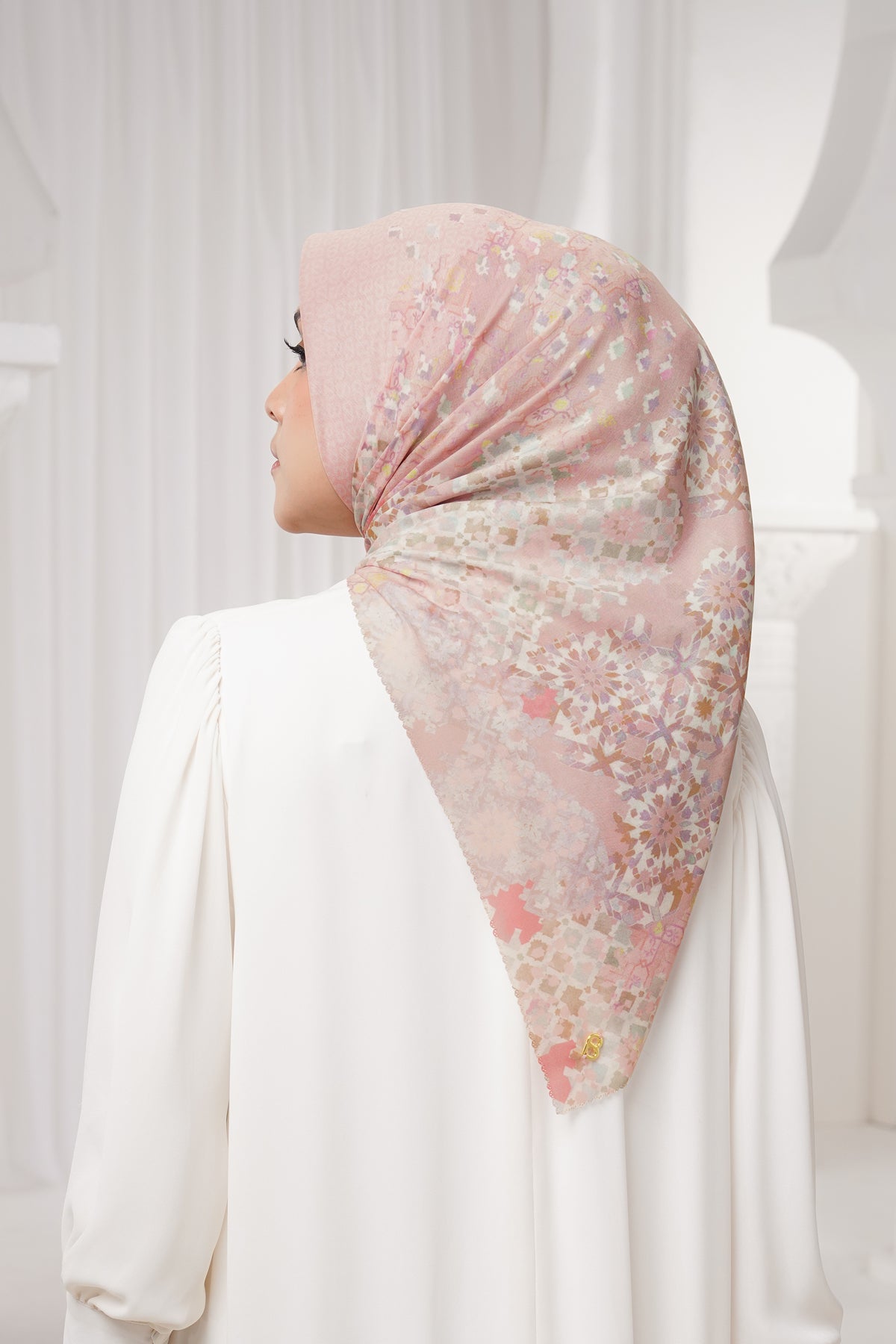 Moroccan Satin Square - Rosewater