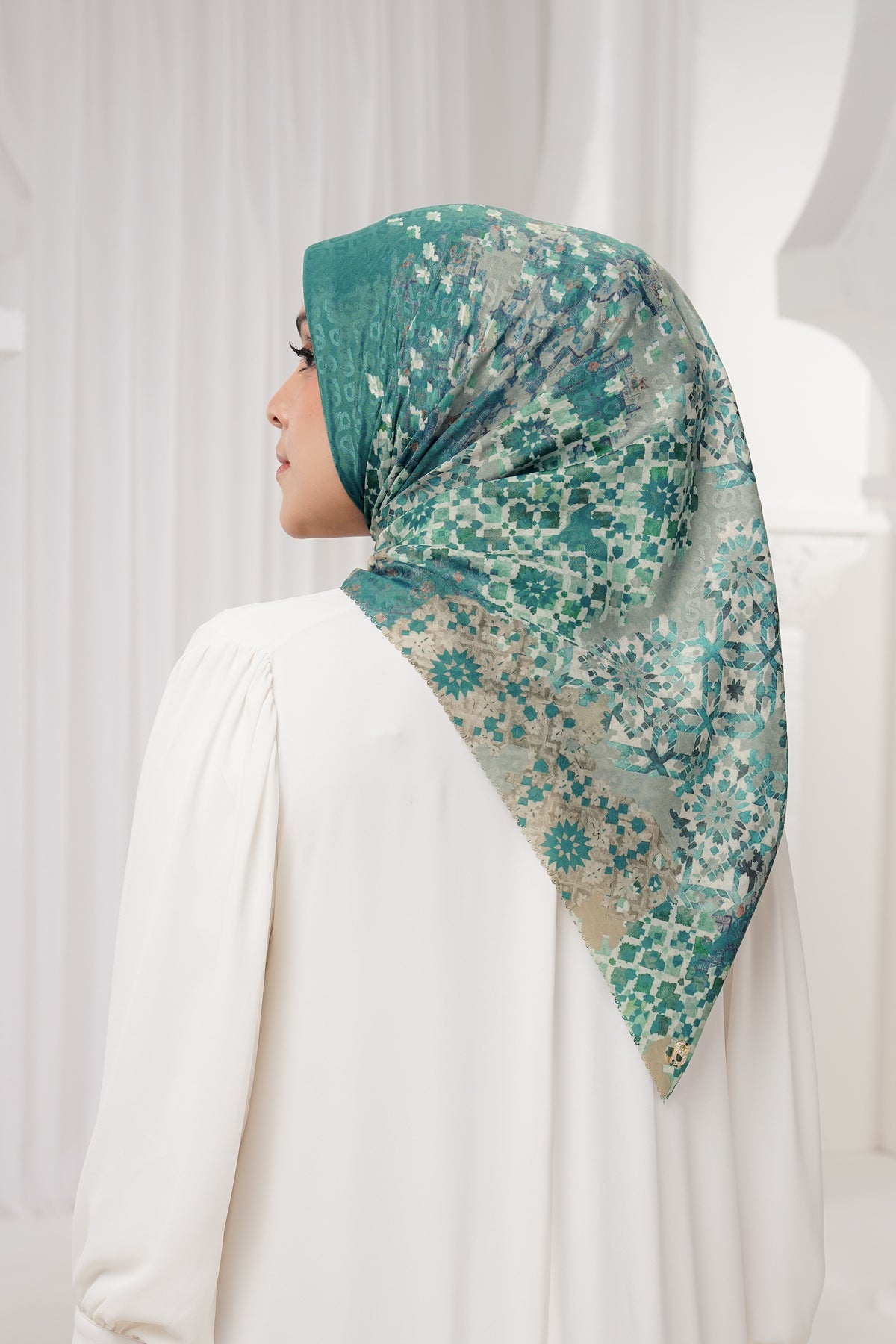 Moroccan Jacquard Voile - Evergreen