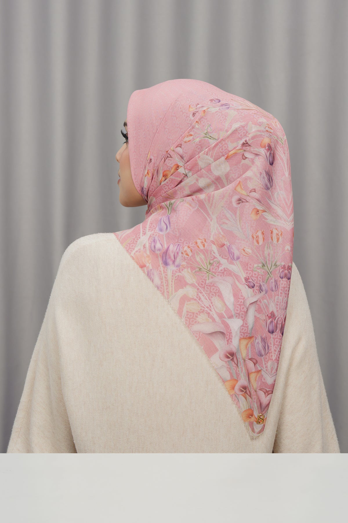 Tulip Voile Square - Morganite