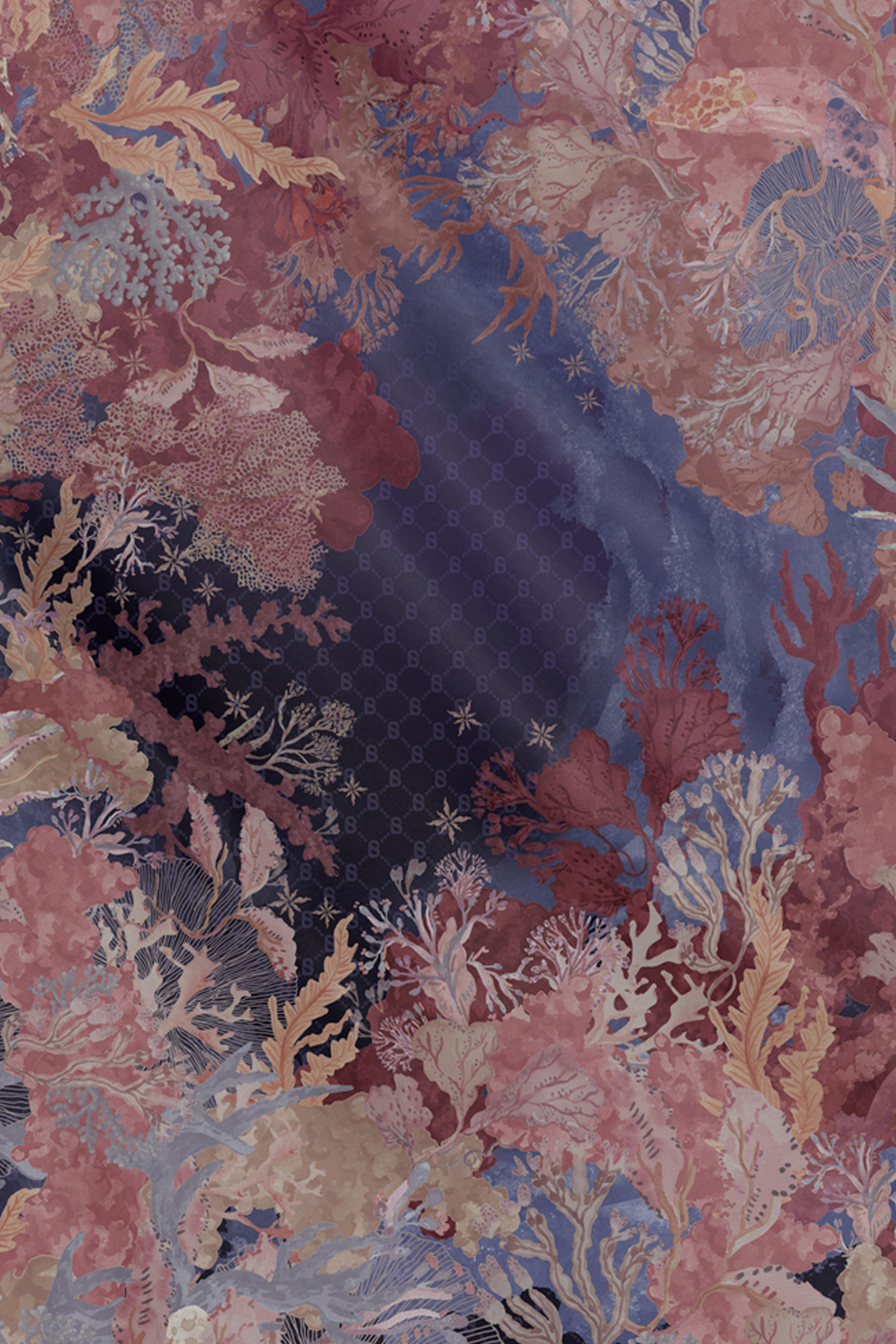 Under The Sea Satin Square - Deep Sea