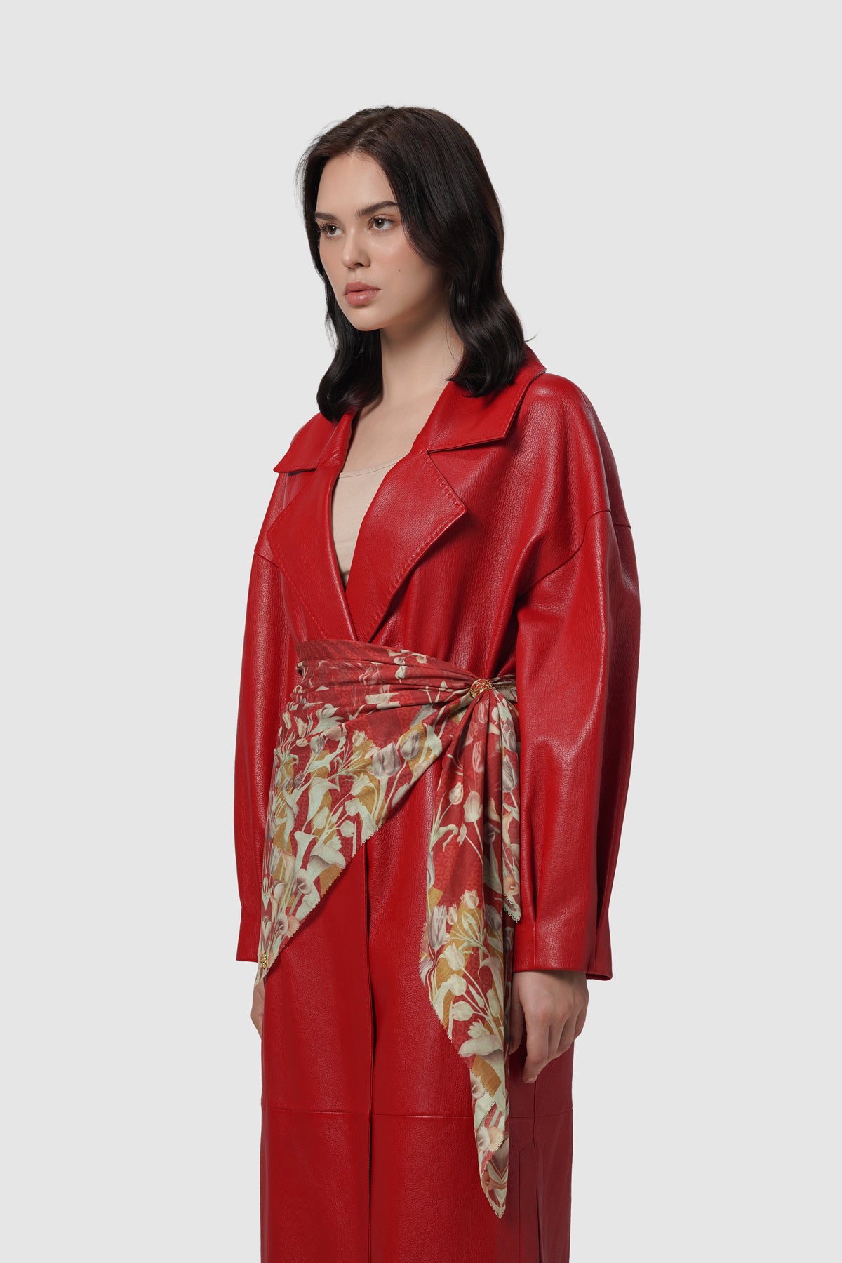 Tulip Satin Square - Cherry