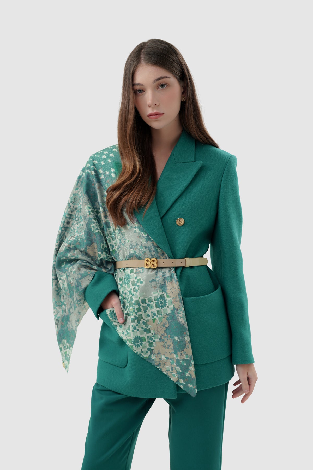 Moroccan Jacquard Voile - Evergreen