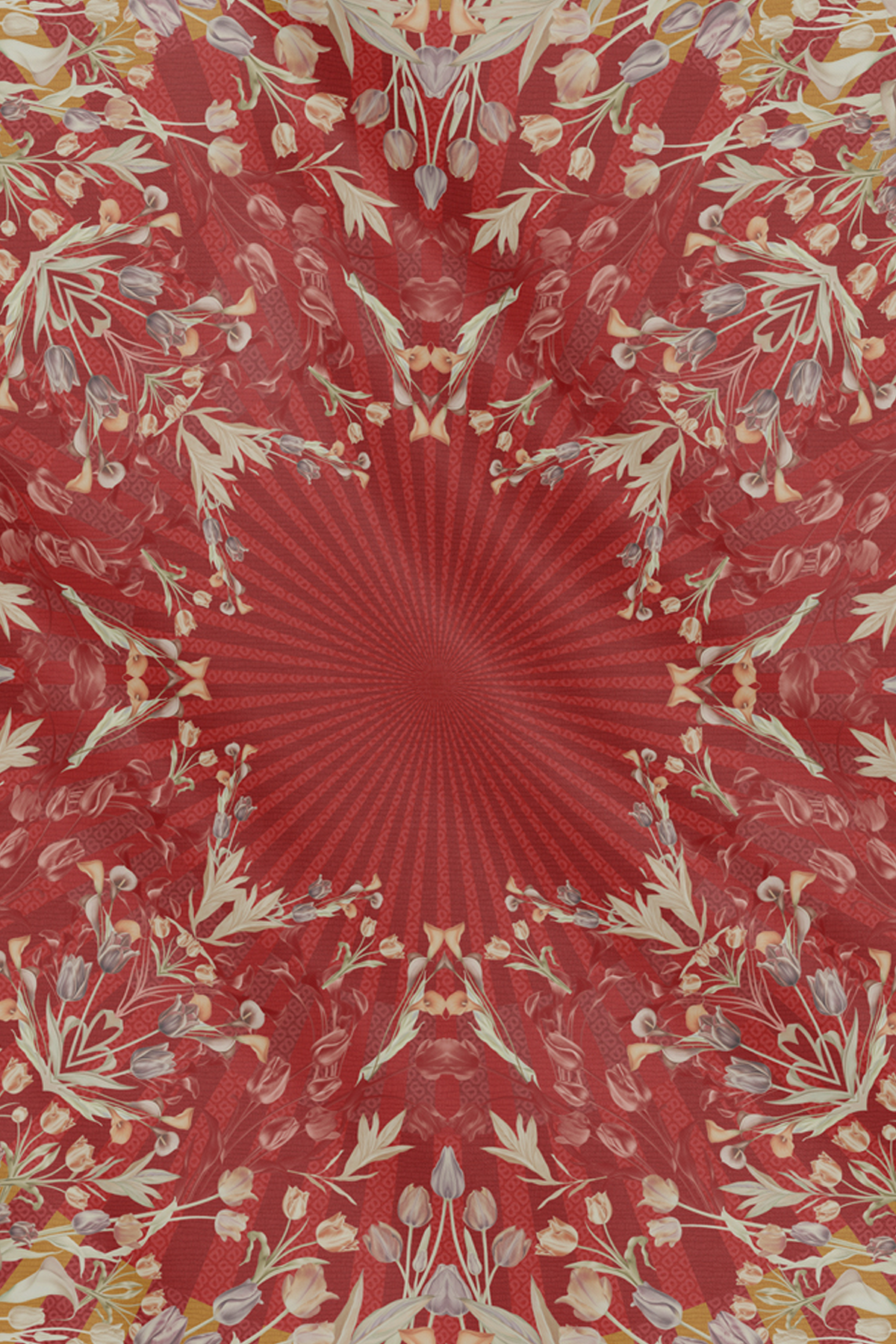 Tulip Voile Square - Cherry