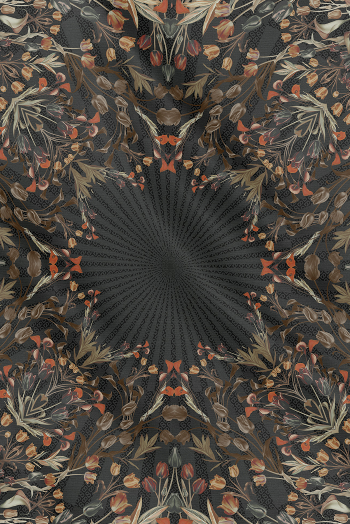 Tulip Voile Square - Crow
