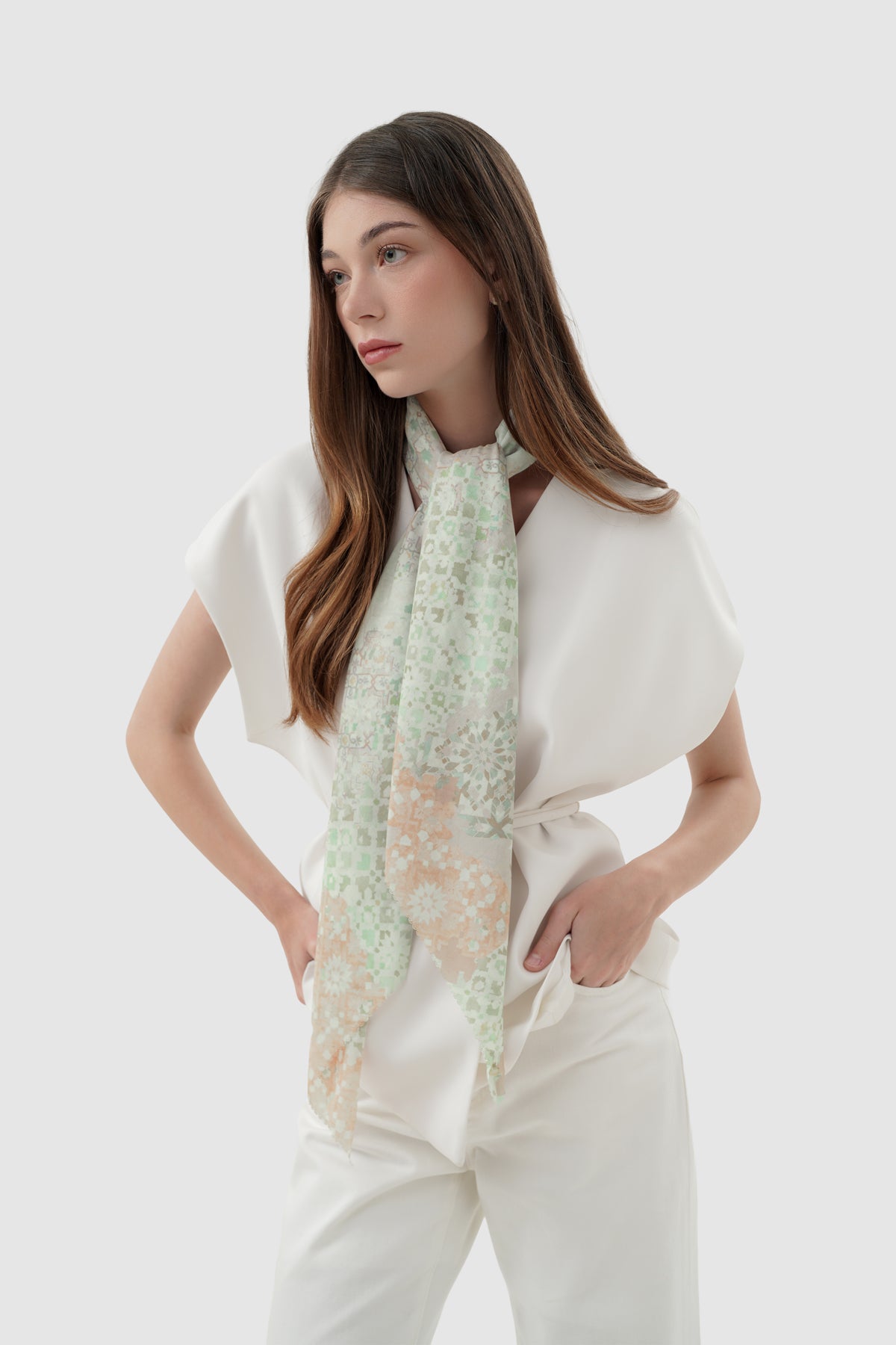 Moroccan Satin Square - Jasmine