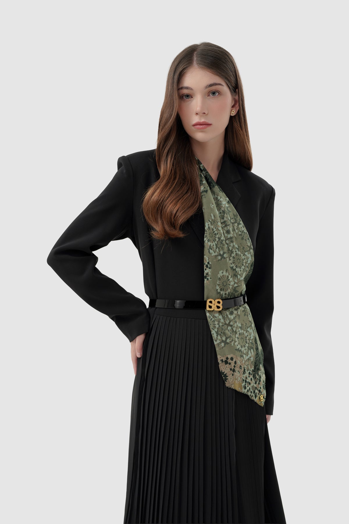 Moroccan Voile Square - Charcoal