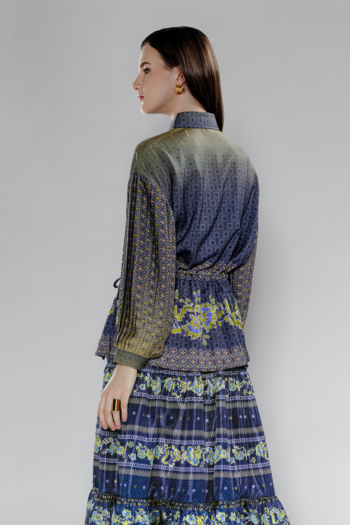 Adara Drawstring Shirt - Eclipse