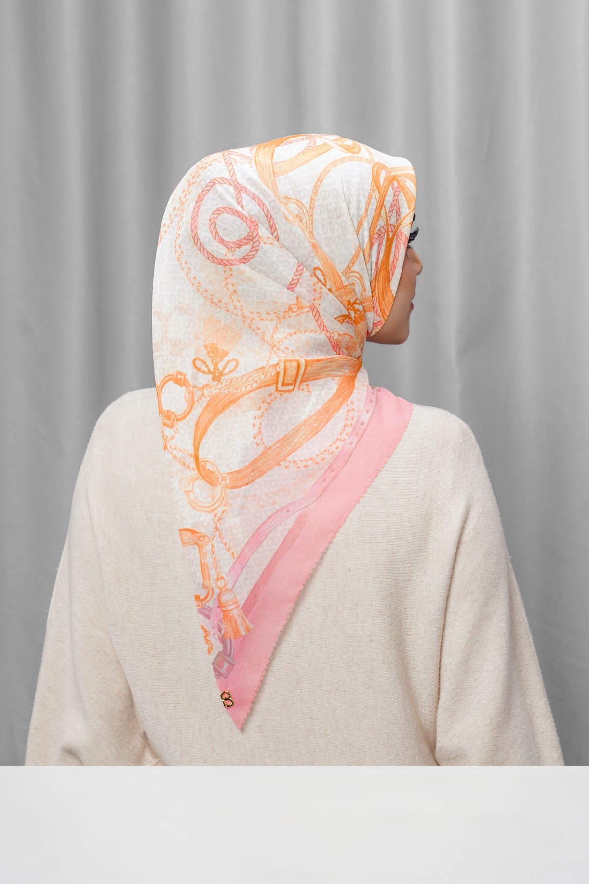 Alexandra Silk Jacquard Square - Chantilly