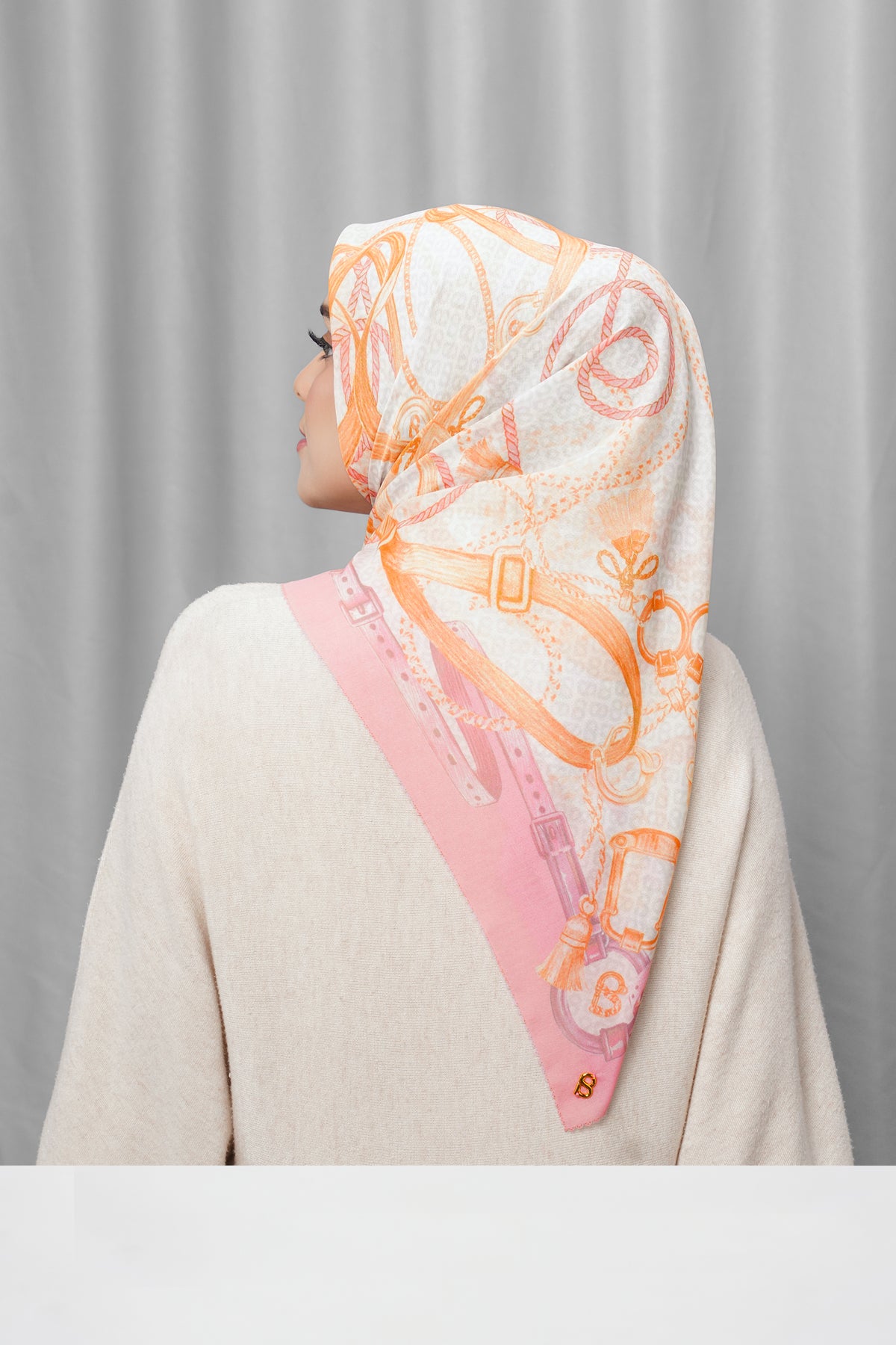 Alexandra Silk Jacquard Square - Chantilly