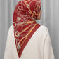 Alexandra Silk Jacquard Square - Crimson