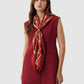 Alexandra Silk Jacquard Square - Crimson