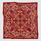 Alexandra Silk Jacquard Square - Crimson