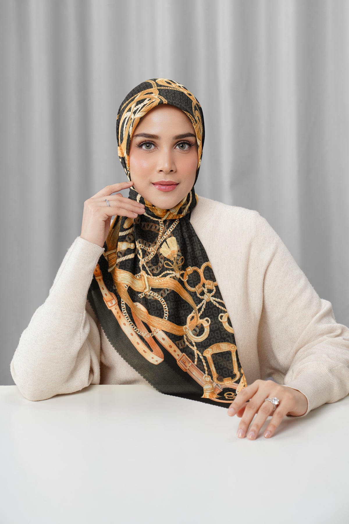 Alexandra Silk Jacquard Square - Gala