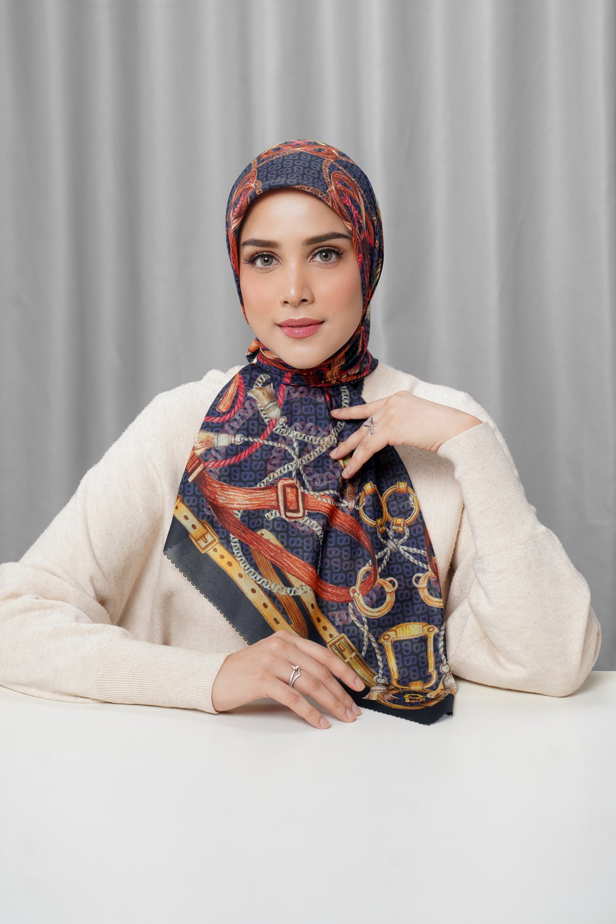 Alexandra Silk Jacquard Square - Imperial