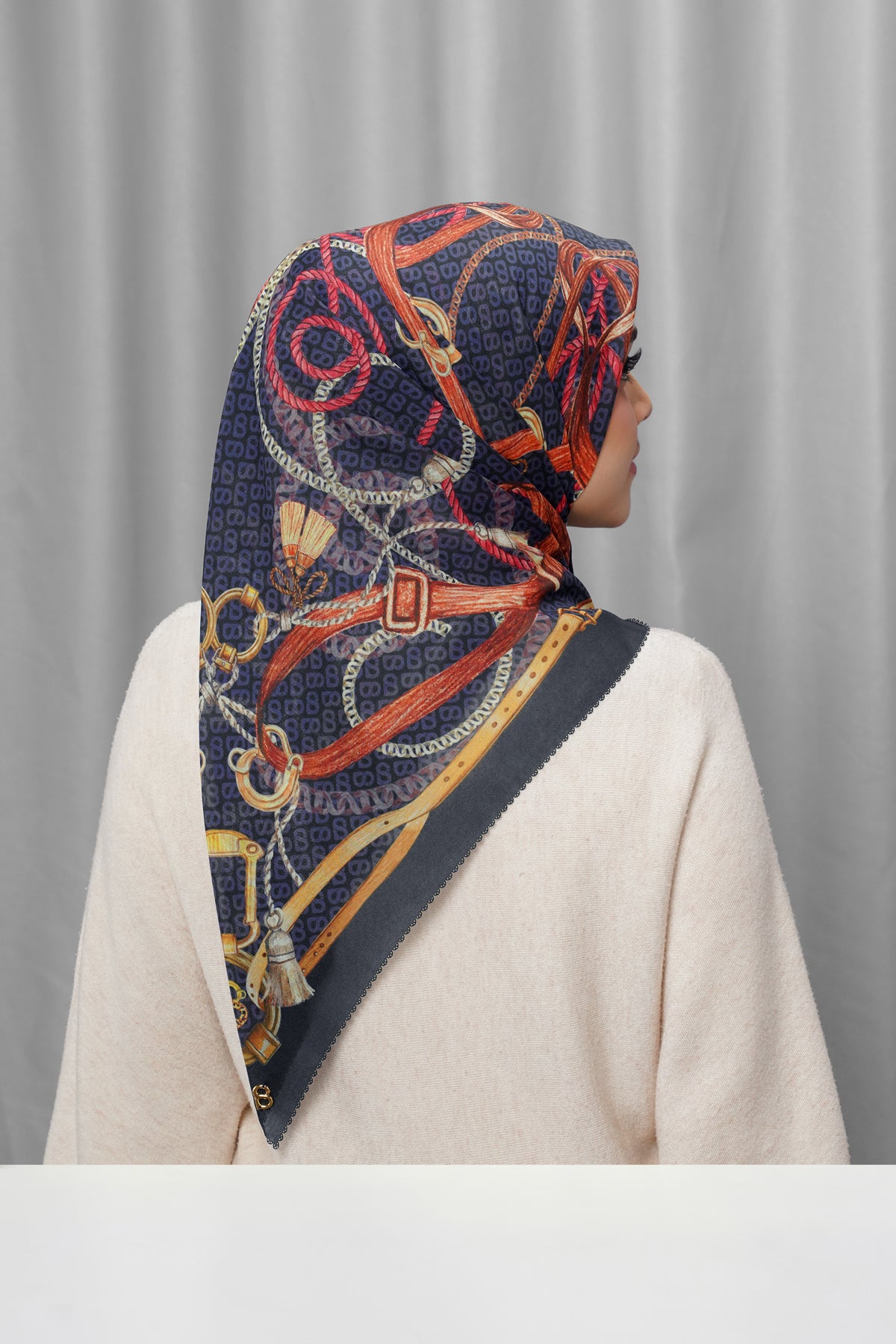 Alexandra Silk Jacquard Square - Imperial