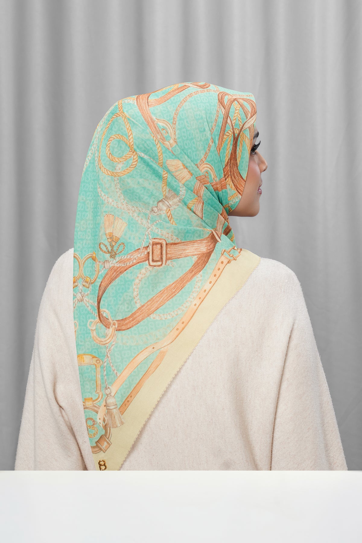 Alexandra Silk Jacquard Square - Verdant