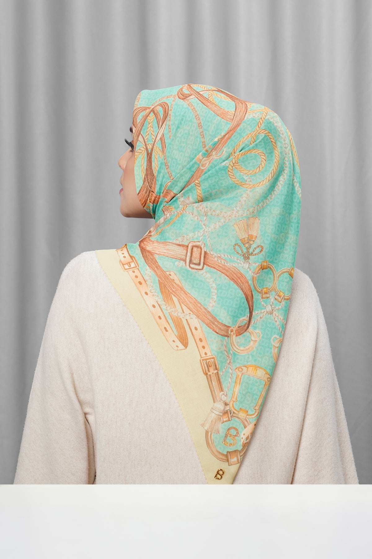 Alexandra Silk Jacquard Square - Verdant