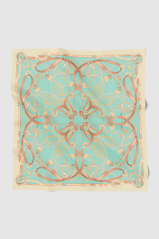 Alexandra Silk Jacquard Square - Verdant