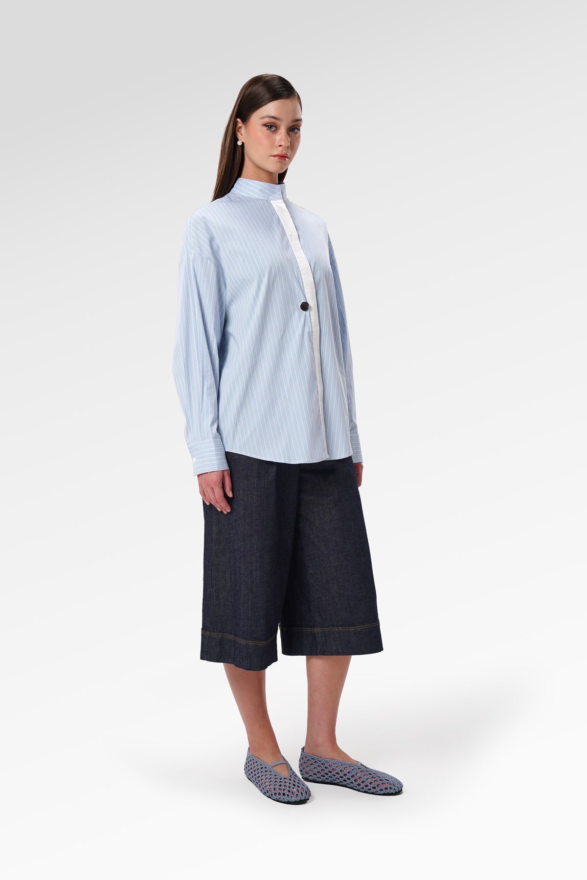 Allea Stripe Shirt - Blue