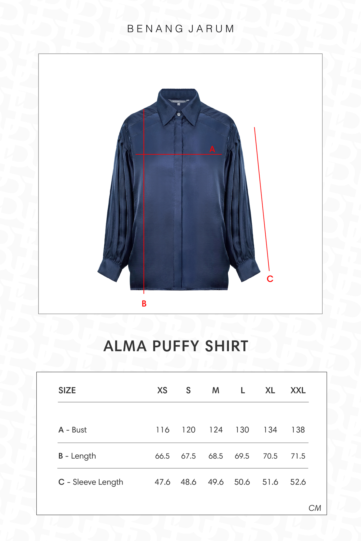 Alma Puffy Shirt - Navy
