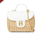 Alma Rattan Bag Medium - White