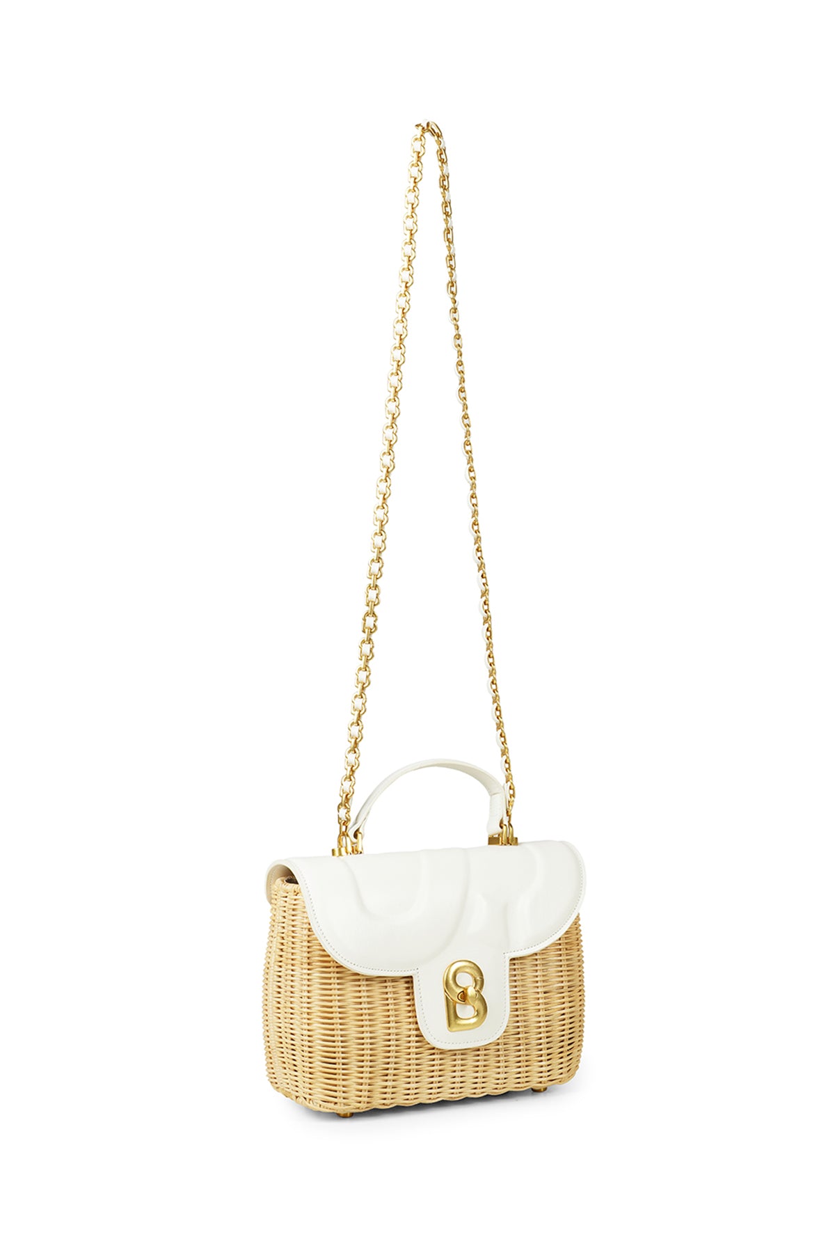 Alma Rattan Bag Medium - White