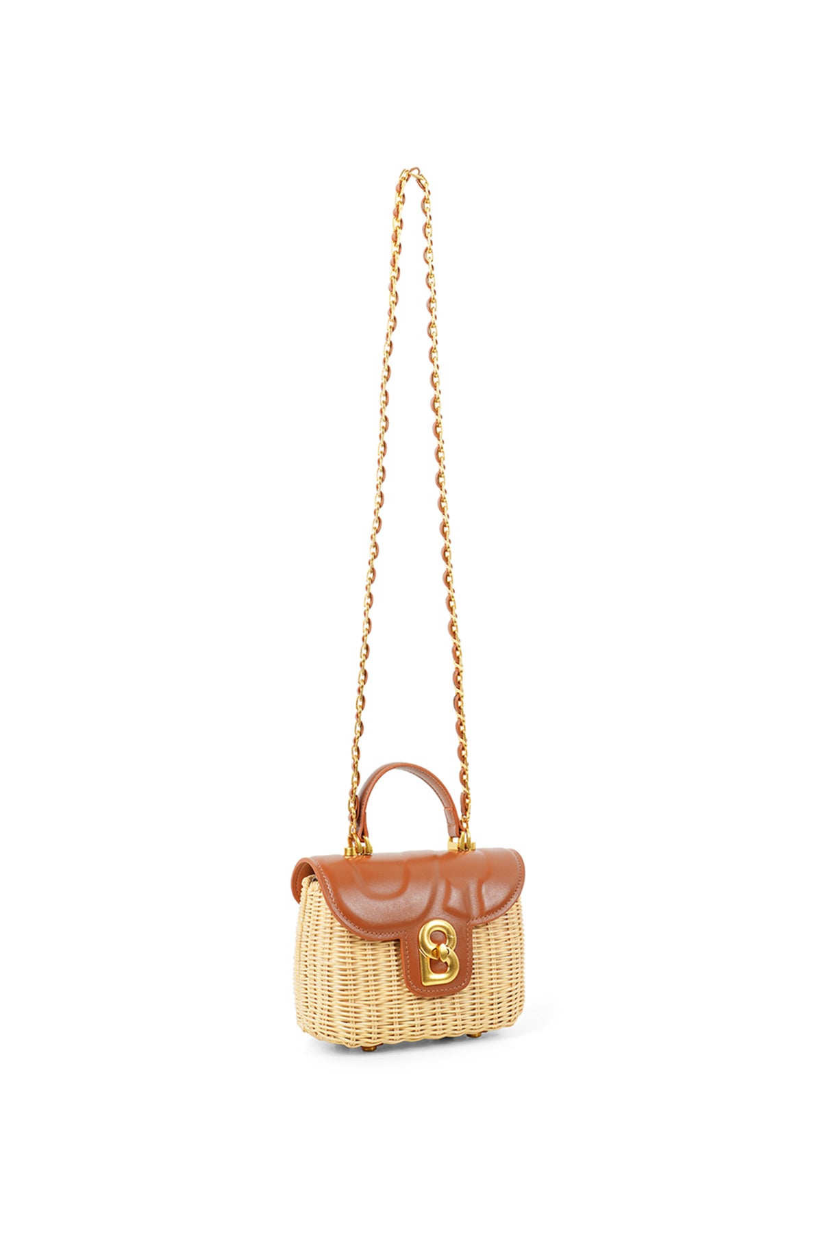 Alma Rattan Bag Small - Caramel