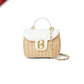 Alma Rattan Bag Small - White