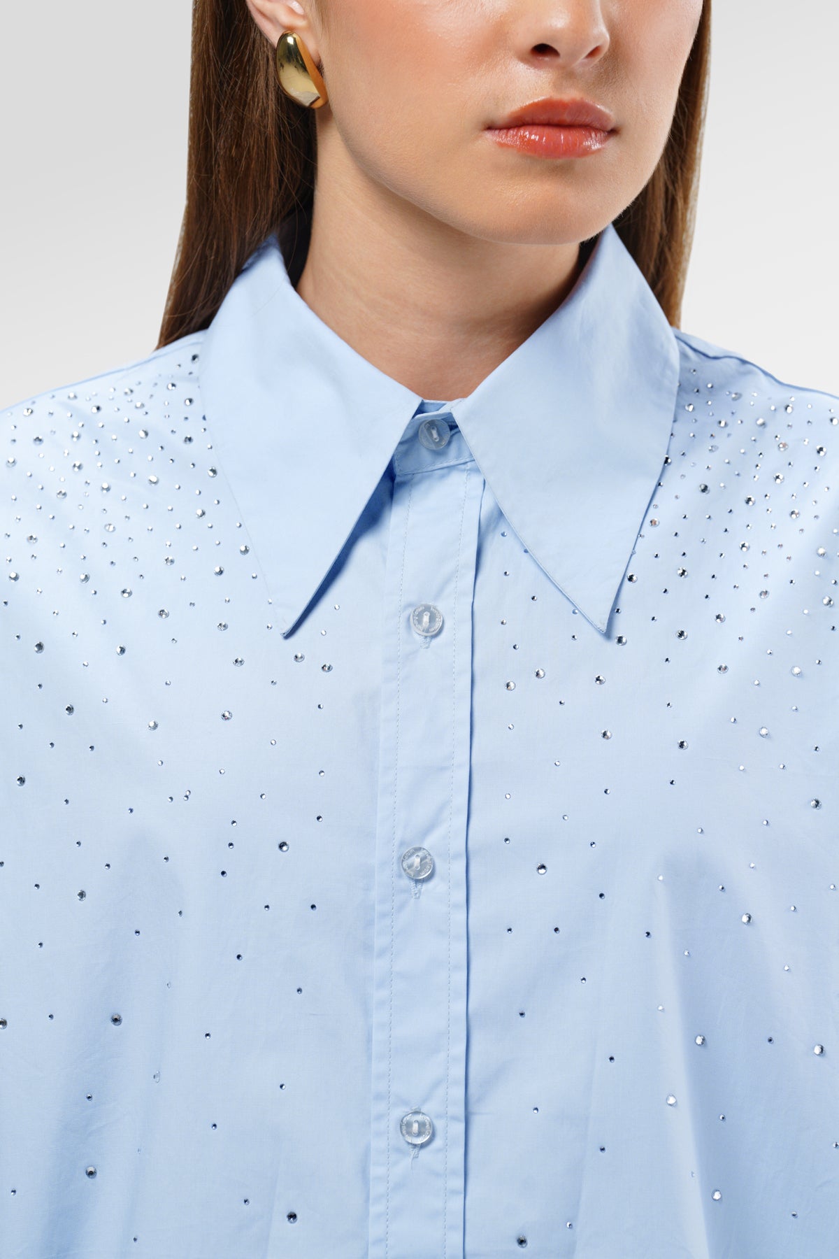Alora Beads Shirt - Blue