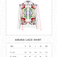 Amara Lace Shirt - White Bloom