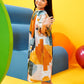 Ameena Kids Puffy Dress - Multicolor