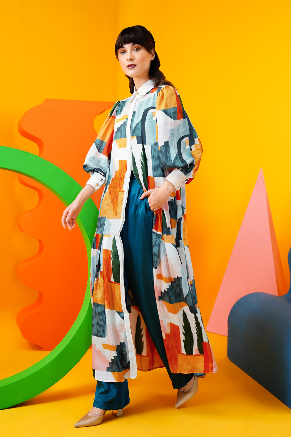 Ameena Tunic Shirt - Multicolor