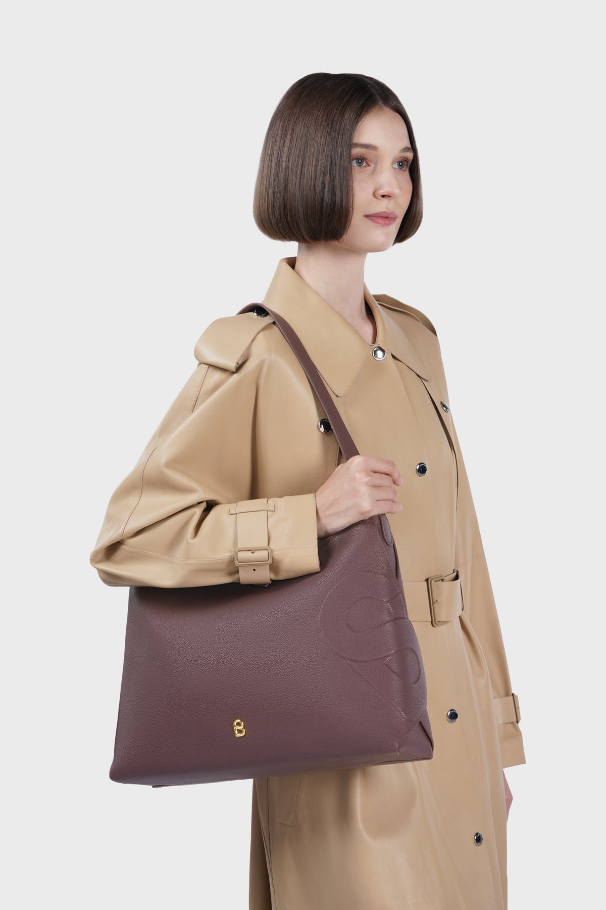 Aria Hobo Bag - Burgundy