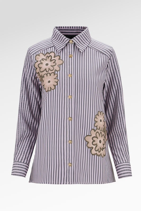 Arisse Embroidery Shirt - Mauve Shadow