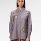 Arisse Embroidery Shirt - Mauve Shadow