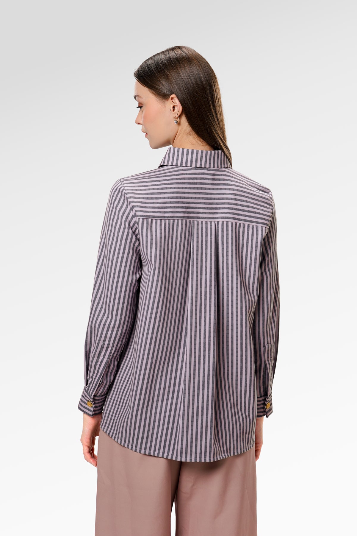 Arisse Embroidery Shirt - Mauve Shadow