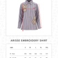 Arisse Embroidery Shirt - Mauve Shadow