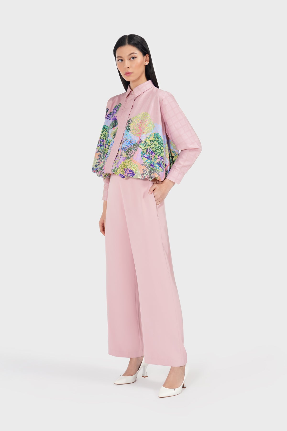 Art De La Nature Balloon Shirt - Pink