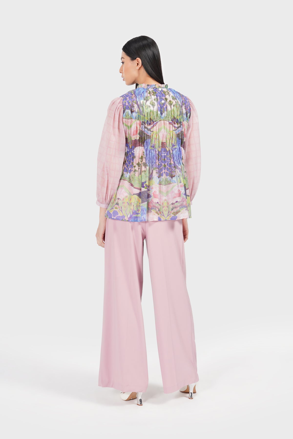 Art De La Nature Smock Blouse - Pink