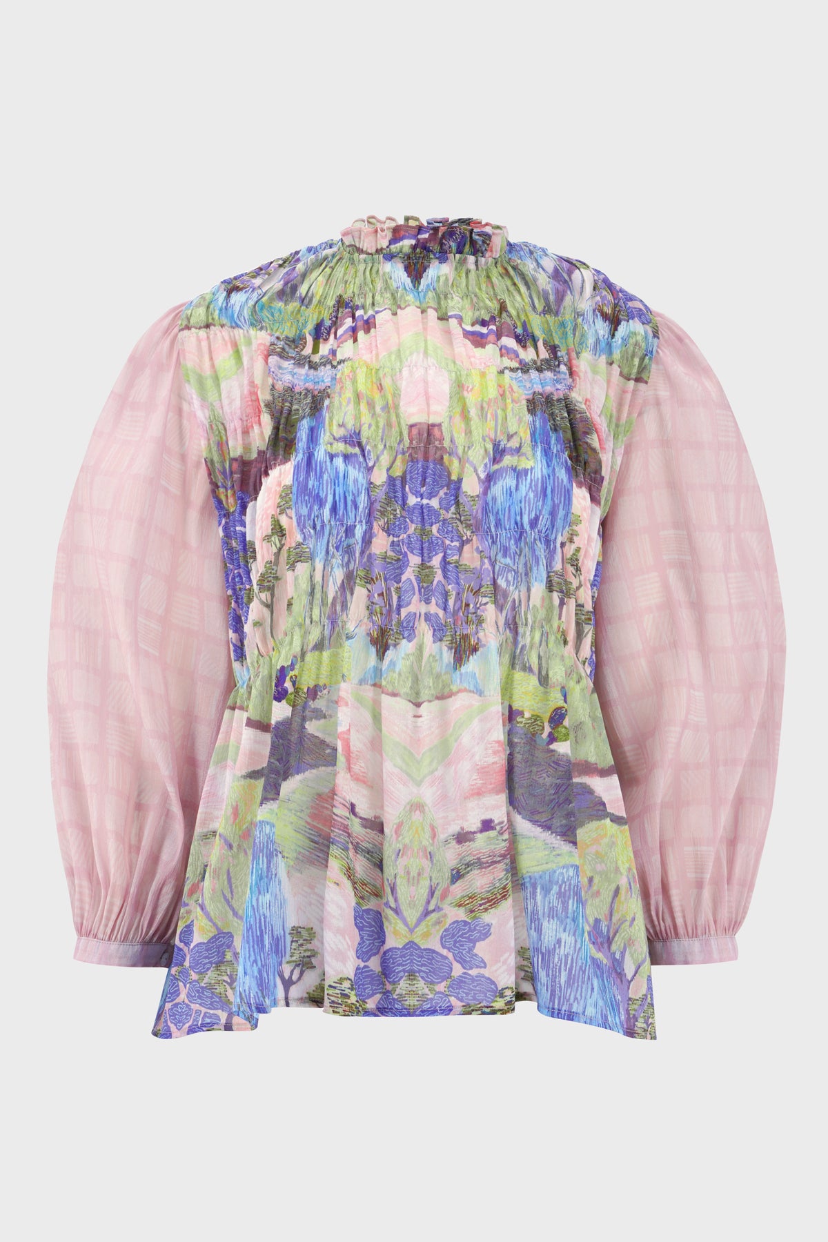 Art De La Nature Smock Blouse - Pink