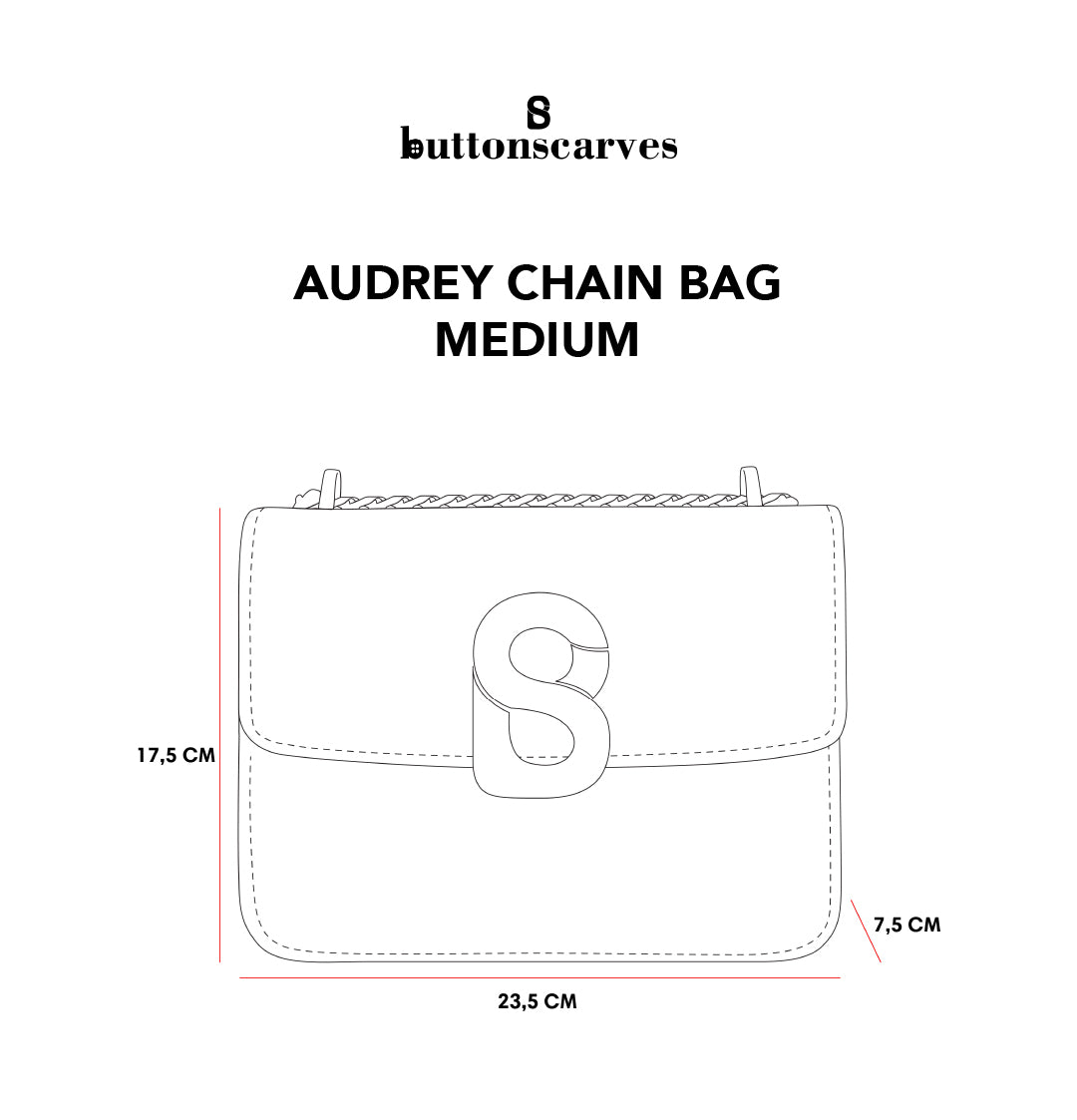 Audrey Chain Bag Medium - Cacao