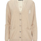 Plaid Wool Cardigan - Beige