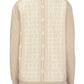 Plaid Wool Cardigan - Beige