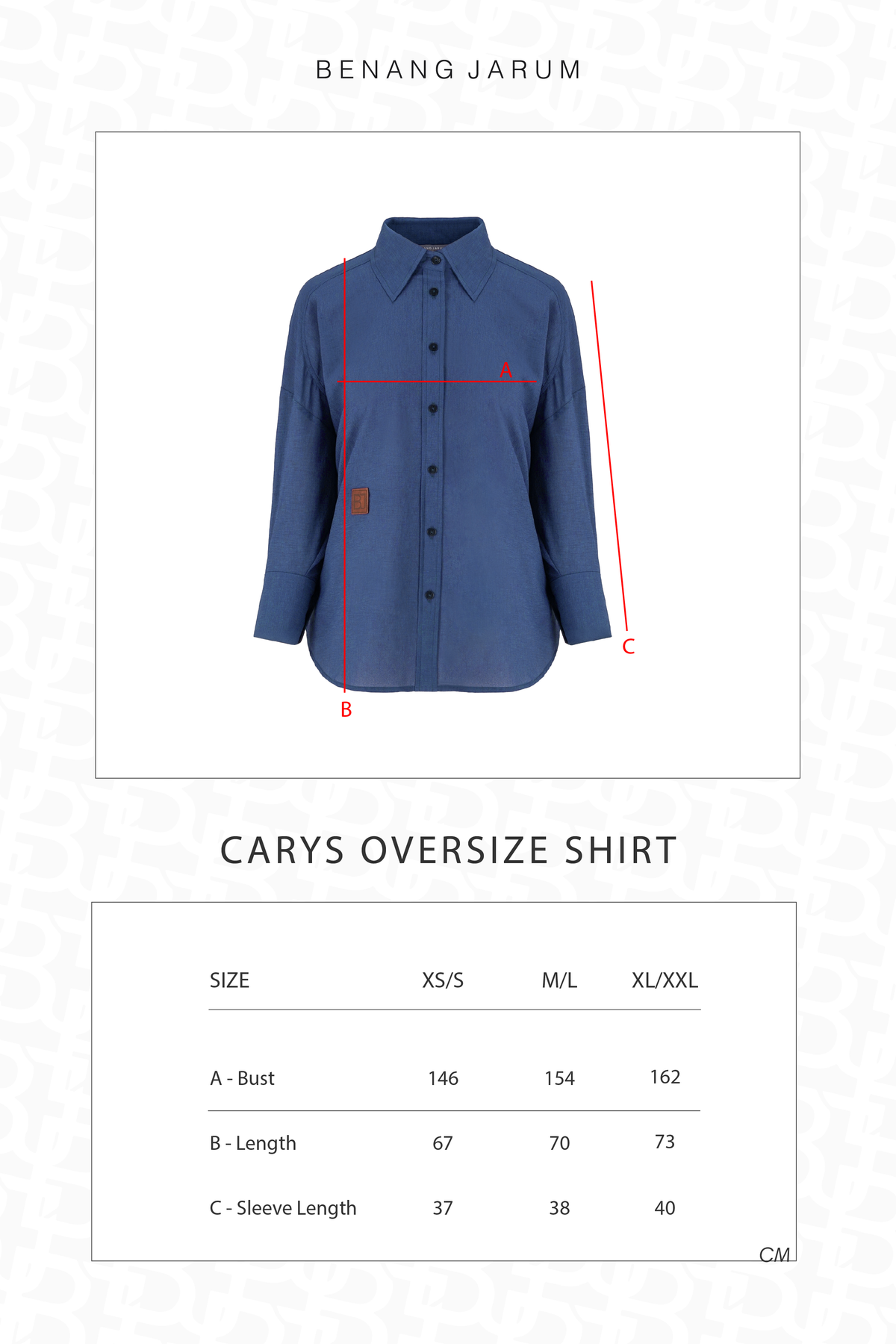 Carys Oversize Shirt - Navy