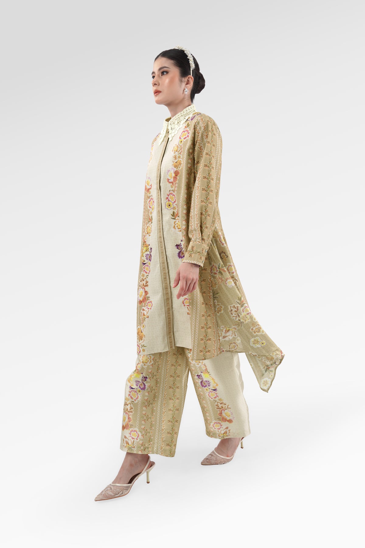 Blooming Eid Godet Tunic - Daisy