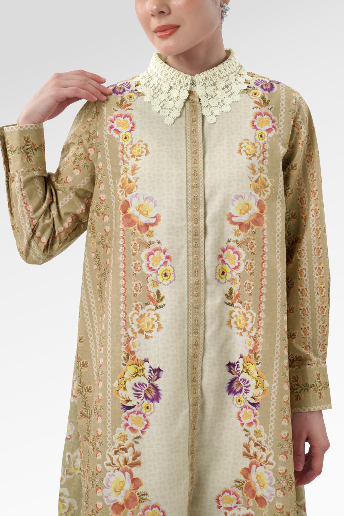 Blooming Eid Godet Tunic - Daisy