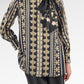 Blooming Eid Tie Blouse - Black Iris